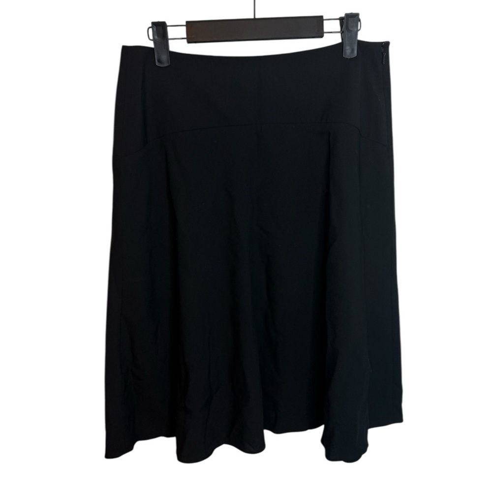 Calvin Klein Classic Black Wool A-Line Skirt